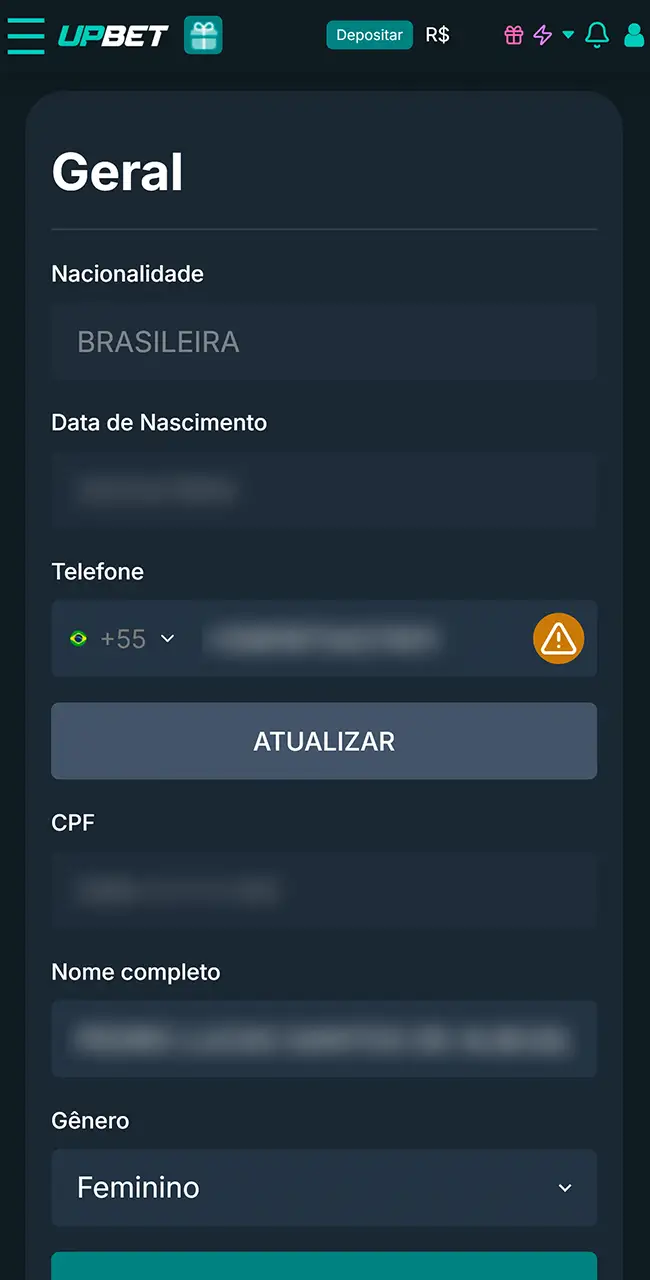 Verifique sua conta Upbet com segurança.