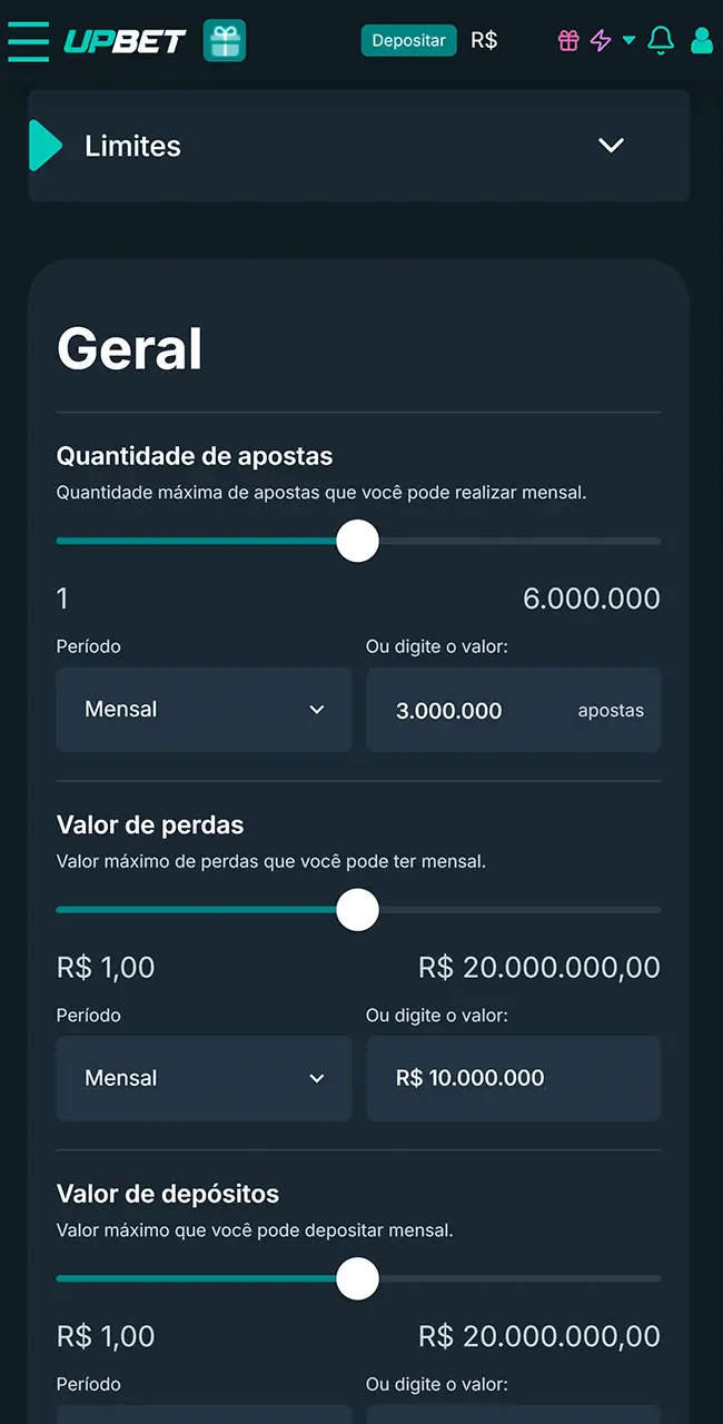 Jogue com responsabilidade estabelecendo seus limites.