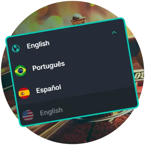 Use a Upbet em inglês ou português.