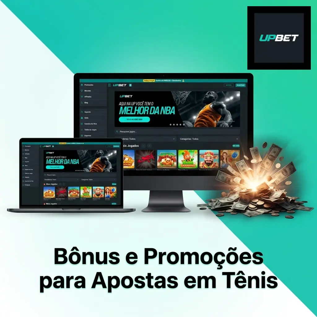 Promoções e bônus da Upbet para apostas em tênis com cashback esportivo de até 10%